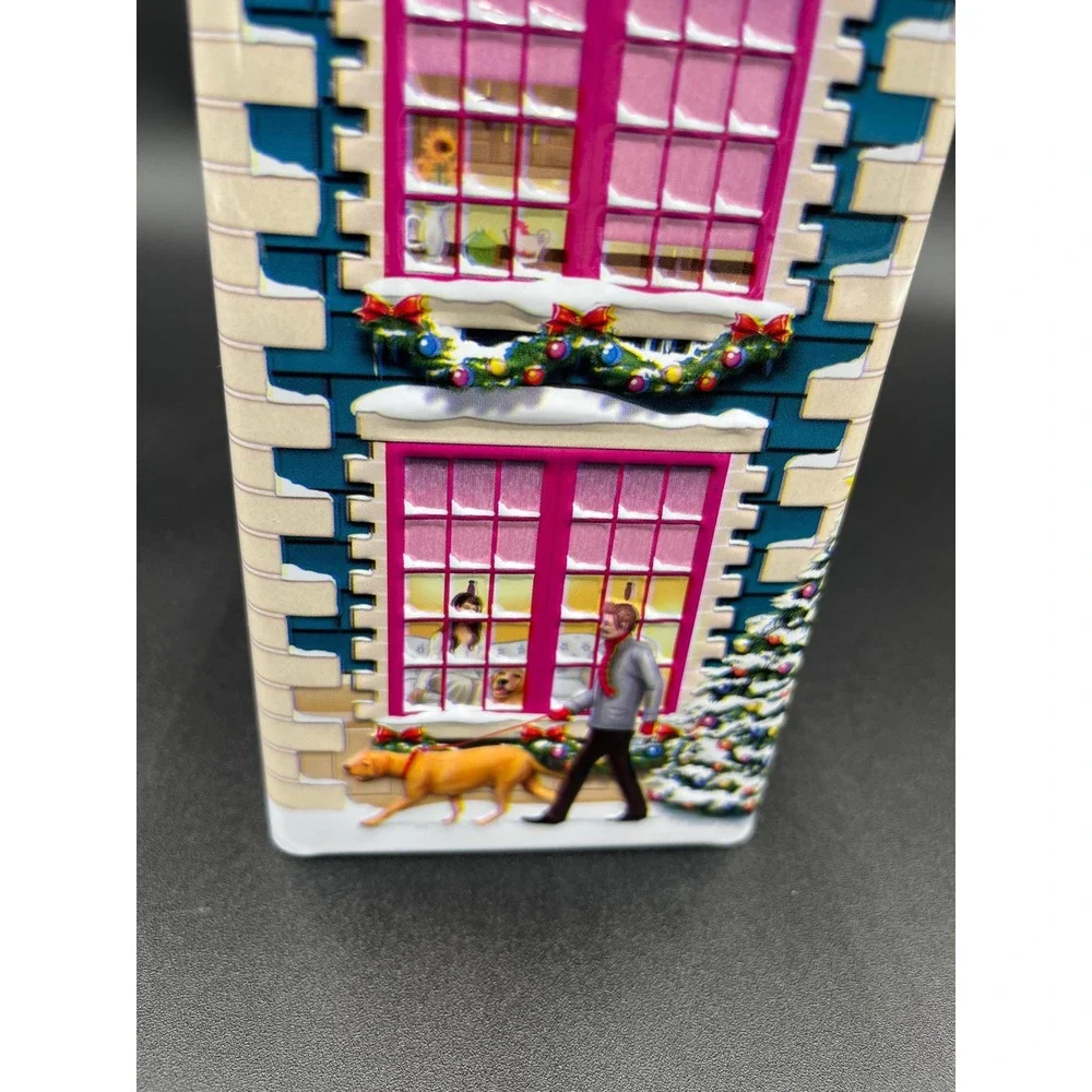 Vintage Harry London Christmas Village Tin: Posh Paws Holiday Decor